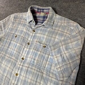 Carbon 2 Cobalt Men's Plaid Flannel Short Sleeve Button Up Shirt -‎ Size S